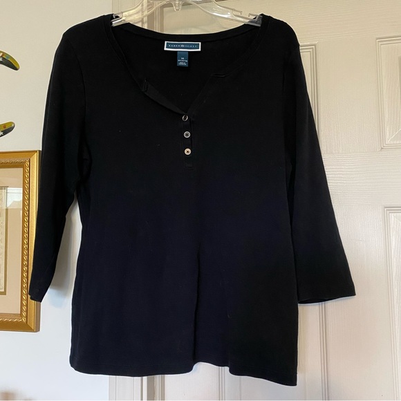 Karen Scott black size medium top - Picture 1 of 5